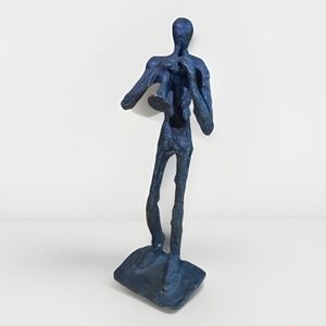 Bernard Kim MCM Brutalist Bronze Musician Sculpture Jazz Trumpet 8" Metal